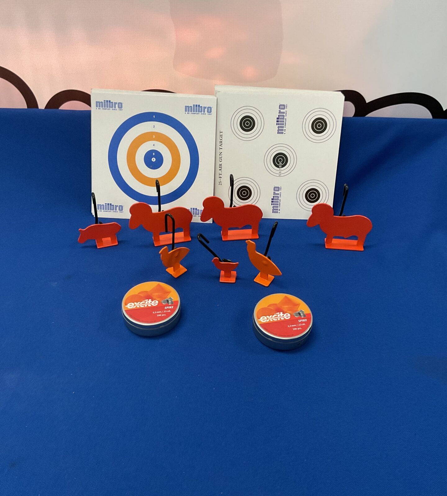 Box of airgun targets with excite spike 5.5mm pellets