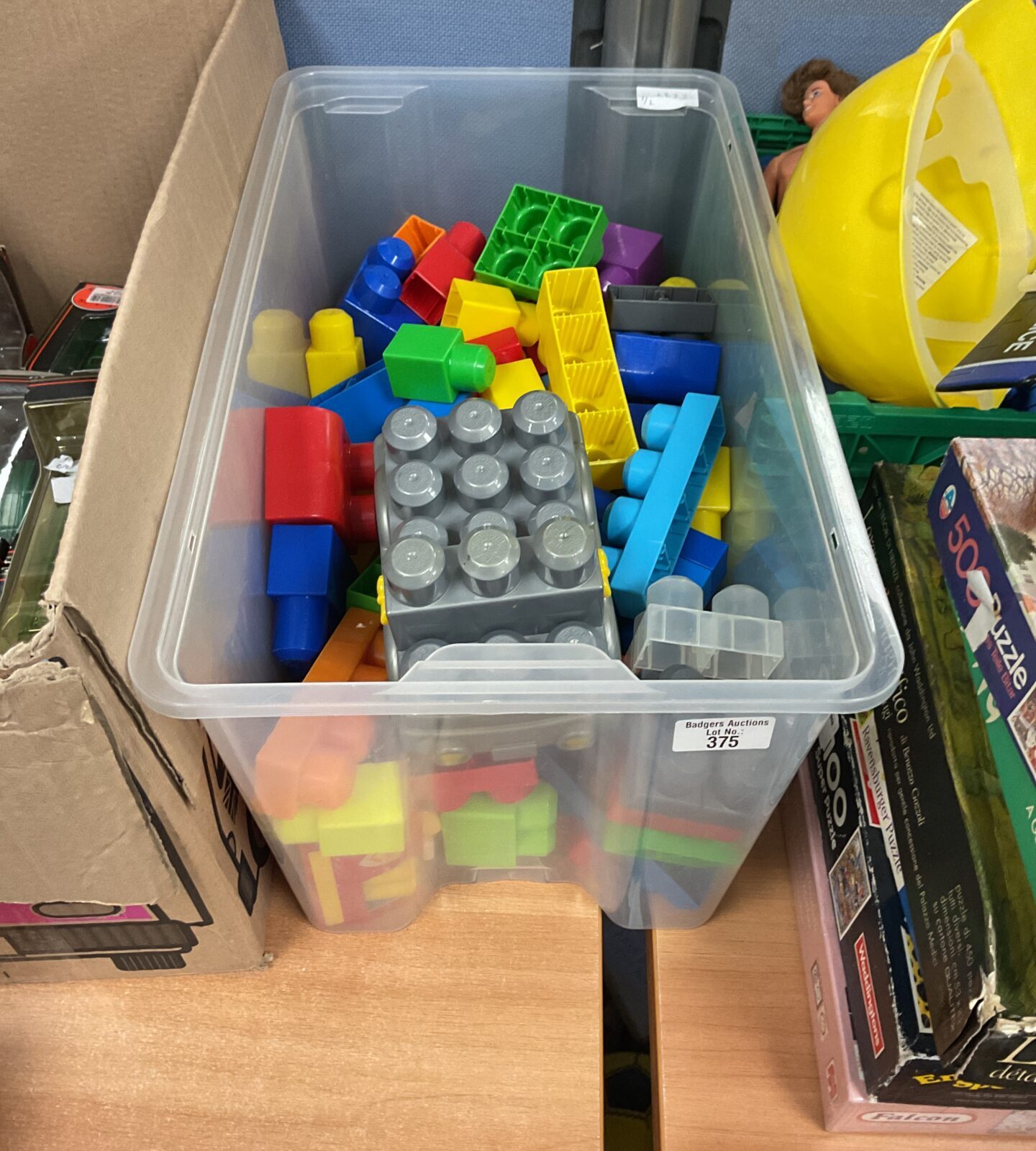 Box of mega blocks