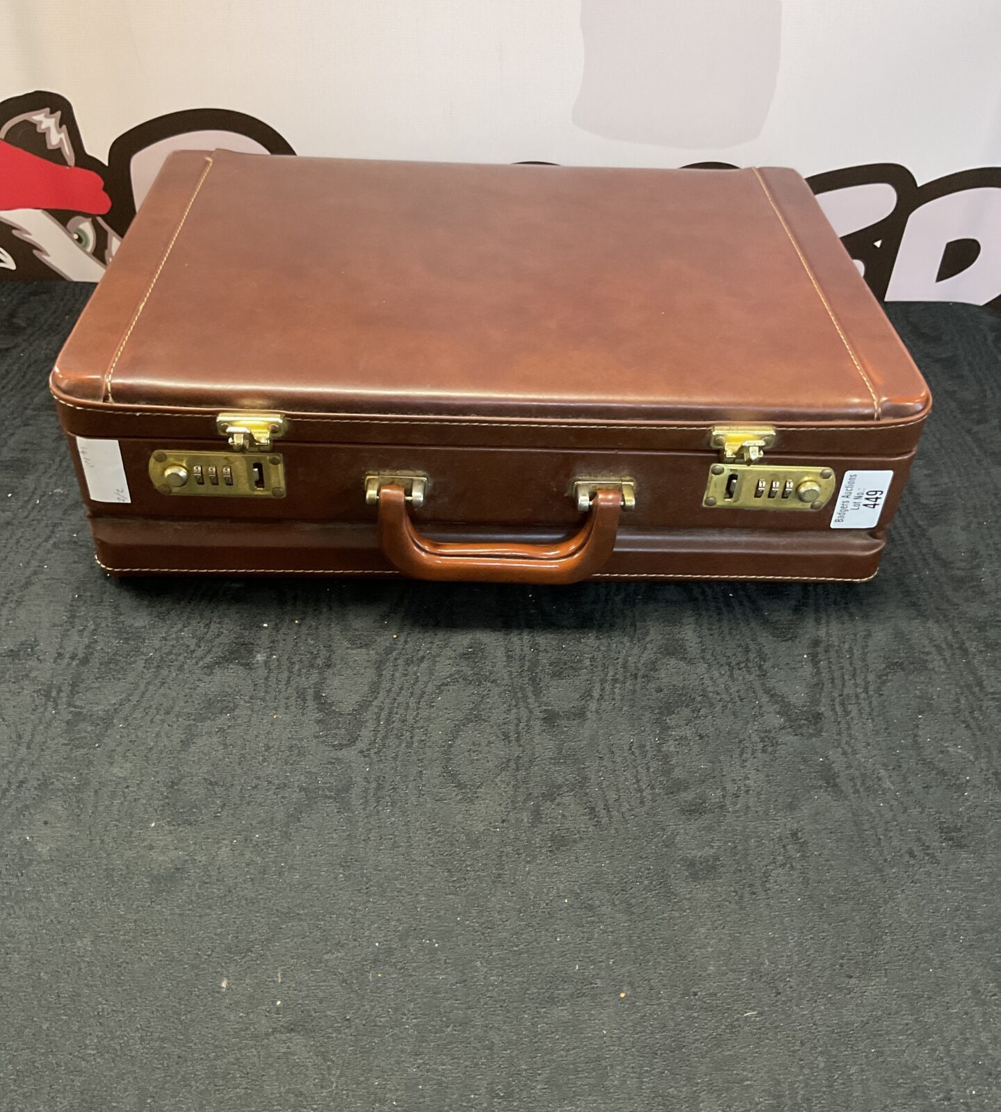 Brown leather storage/breif case