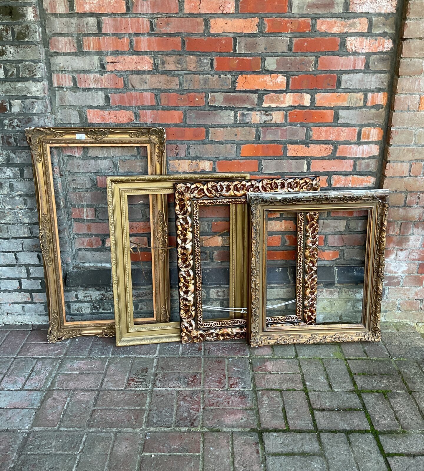 Bundle of four large gilt picture frames