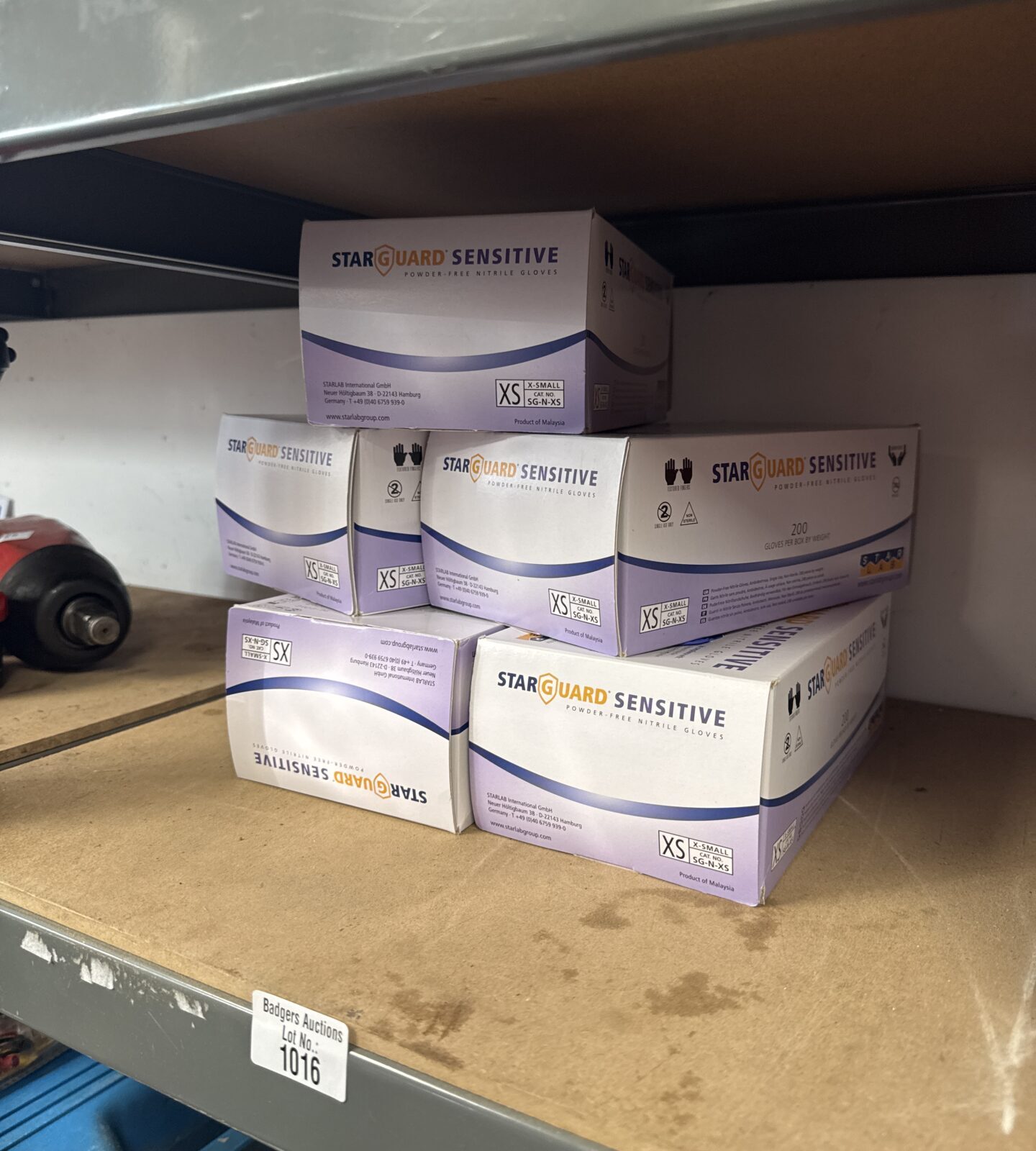 Five boxes of nitrile powder free size XS