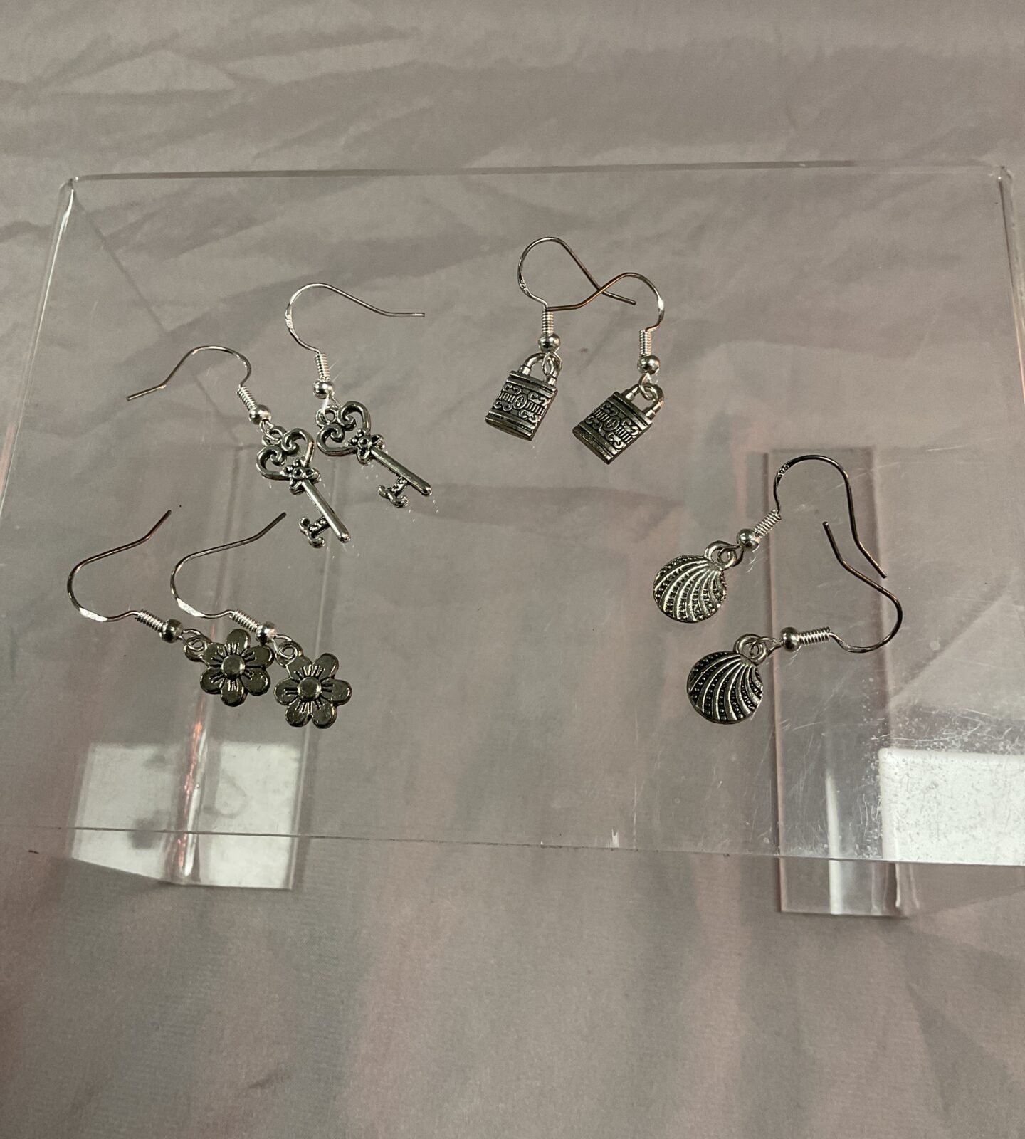 Four pairs 925 silver earrings