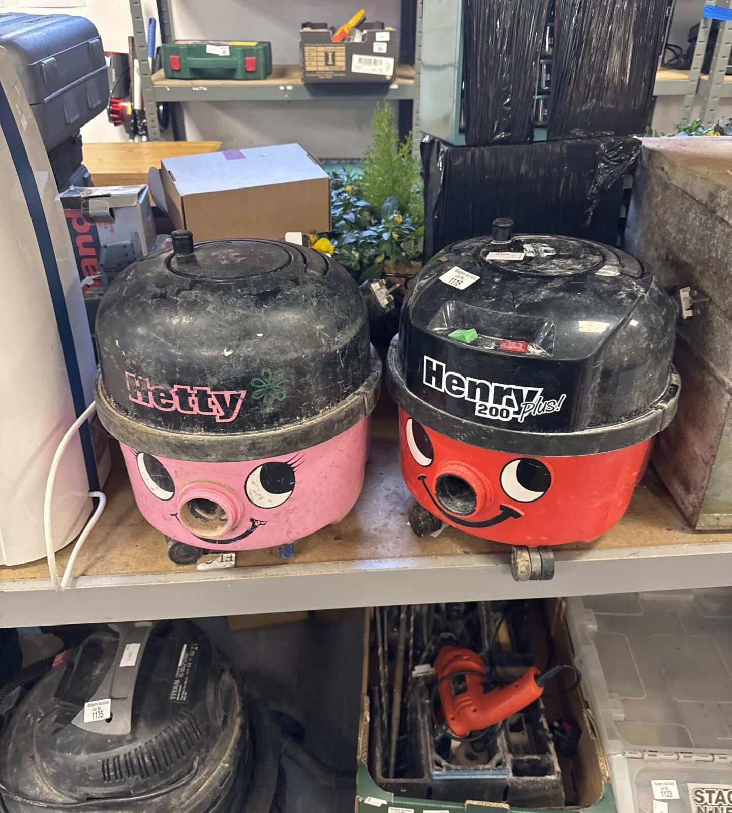 Henry & hetty hoover bodies only - both power on, untested further