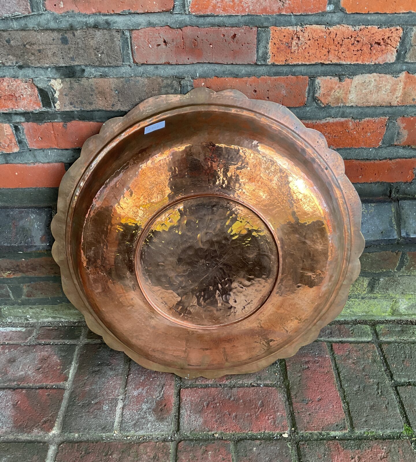 Large 24” vintage copper bowl