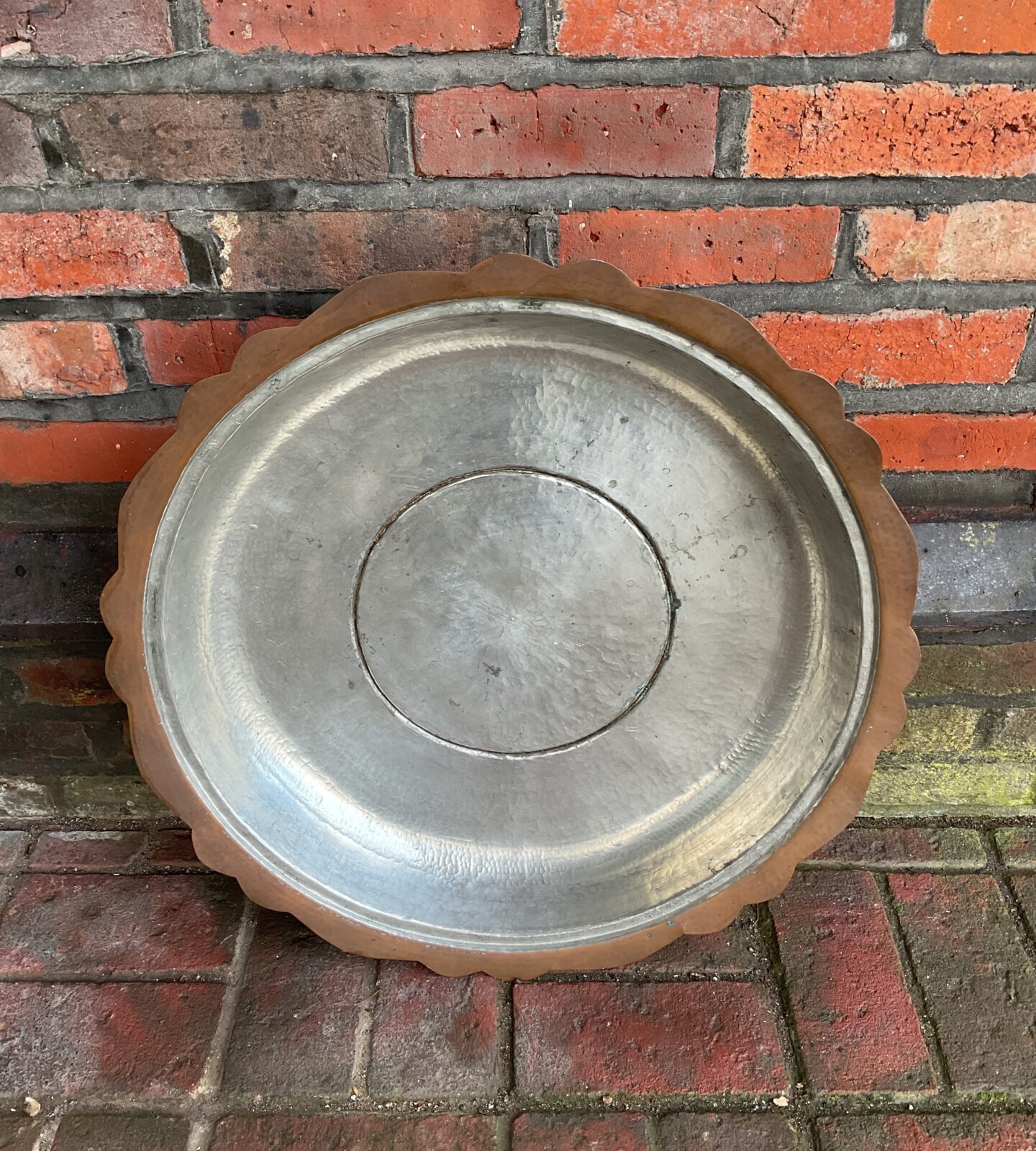 Large 24” vintage copper bowl - Image 2