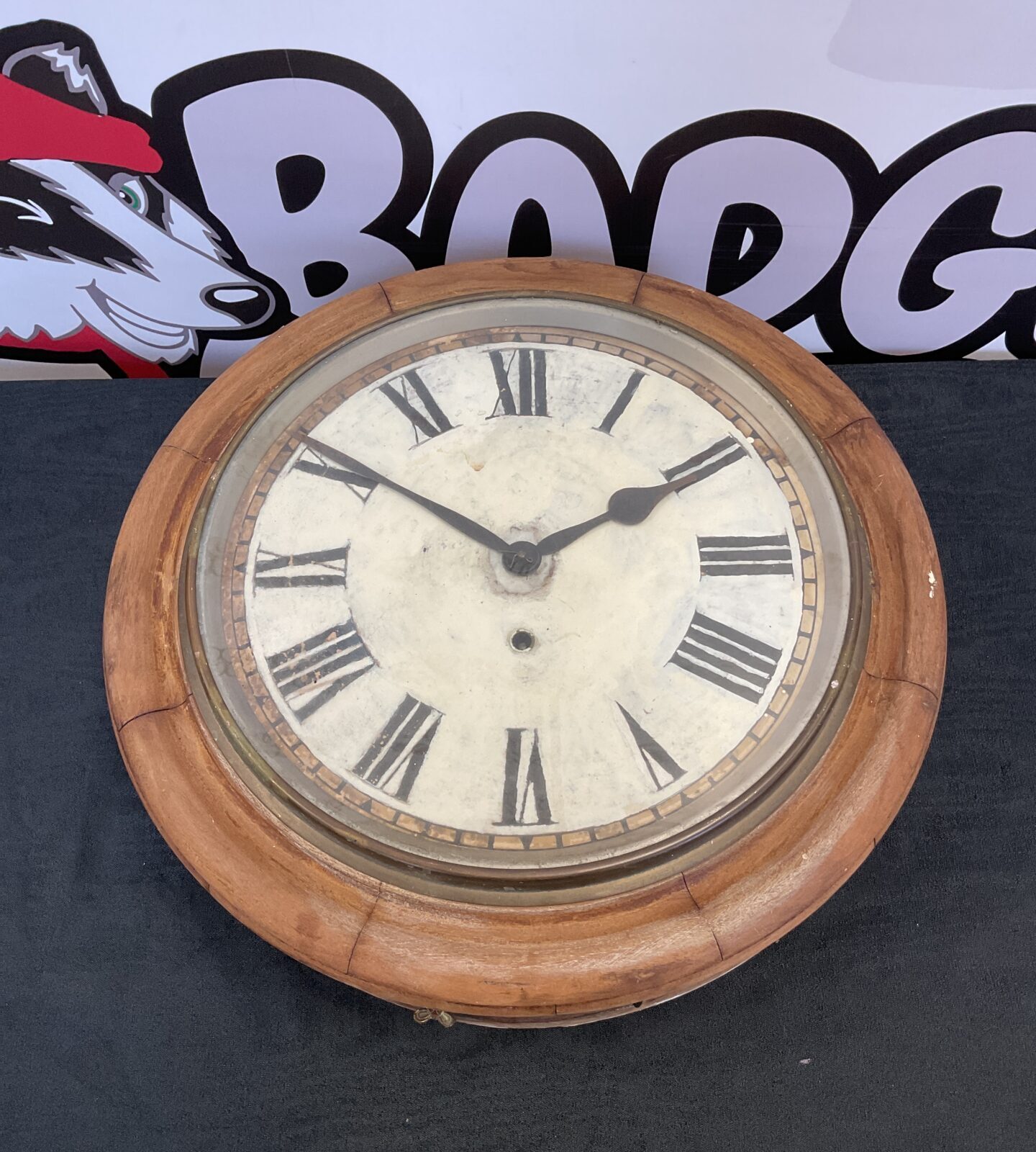 Antique mechanical wall clock for restoration