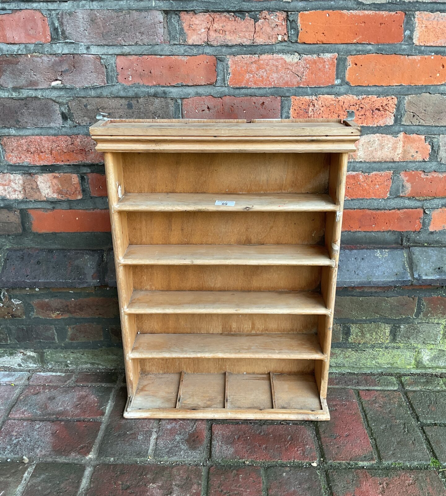 Small vintage pine collectors display shelves 25” x 19”