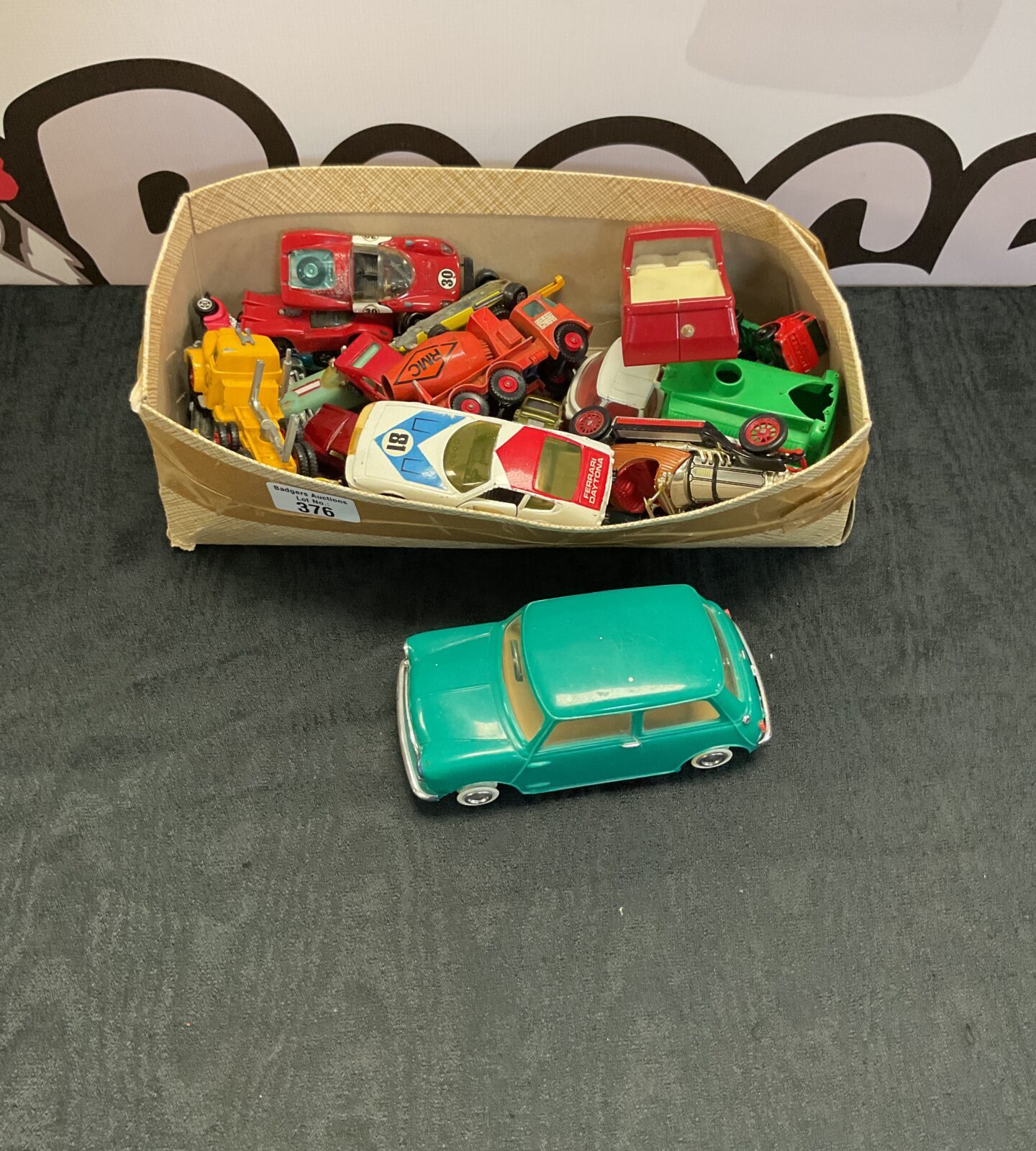 Box of mixed diecast models inc corgi, matchbox and tonka