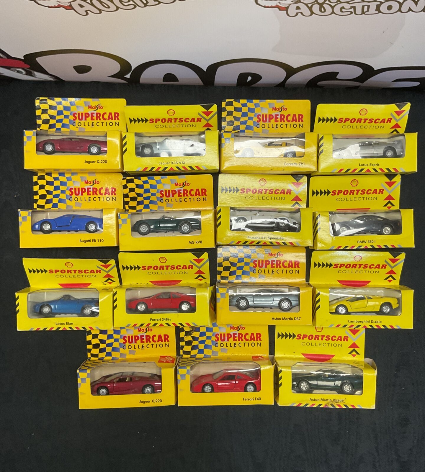 Selection of boxed maisto sportscar and supercar collections diecast models