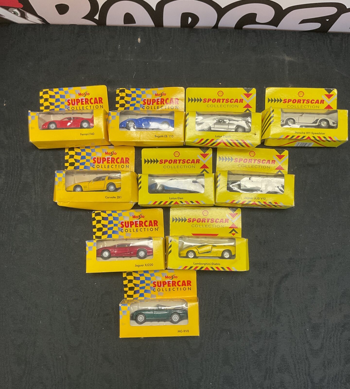 Selection of maisto super and sports car diecast boxed models