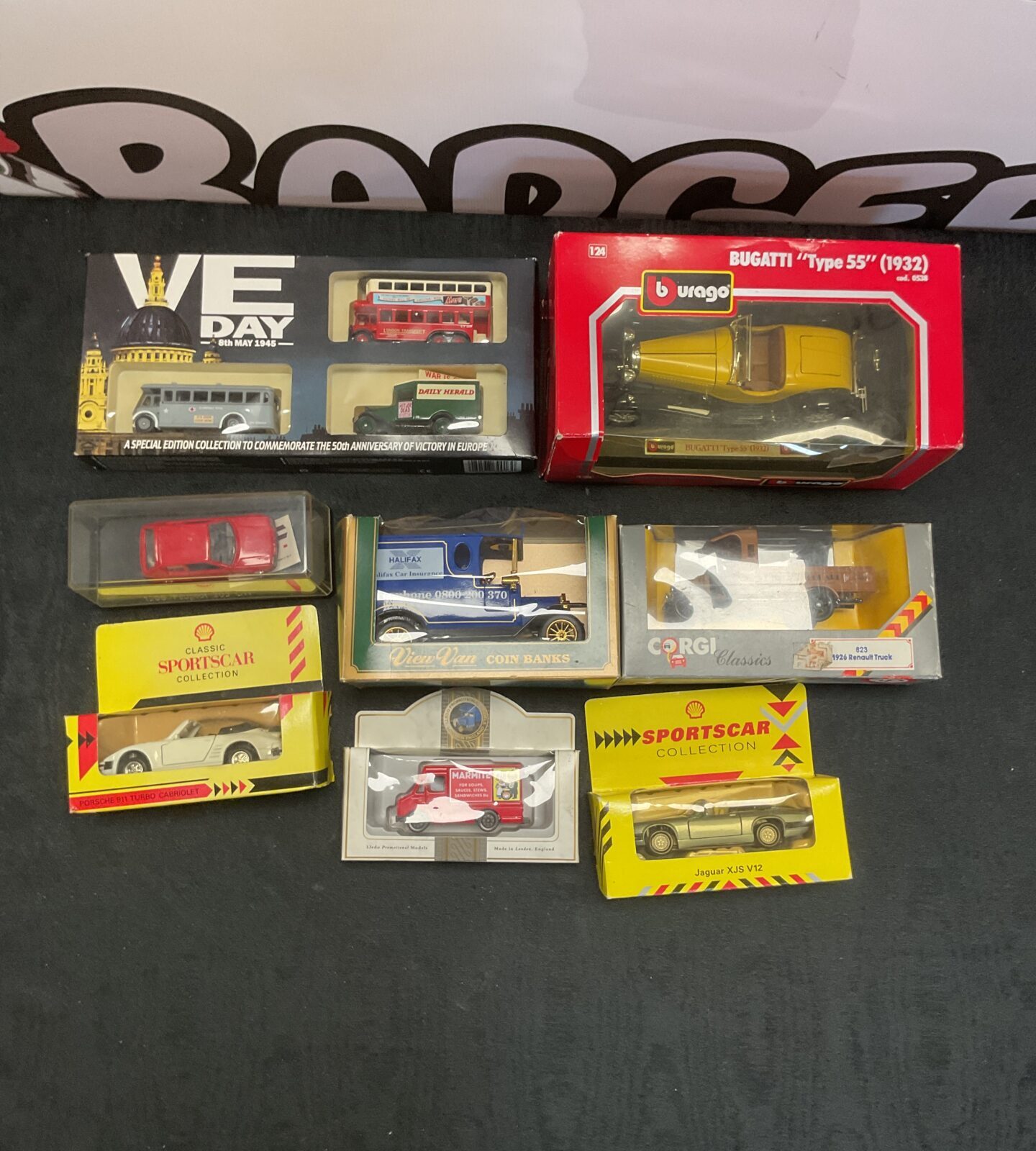 Selection of mixed boxed diecast models inc burago, matchbox and corgi