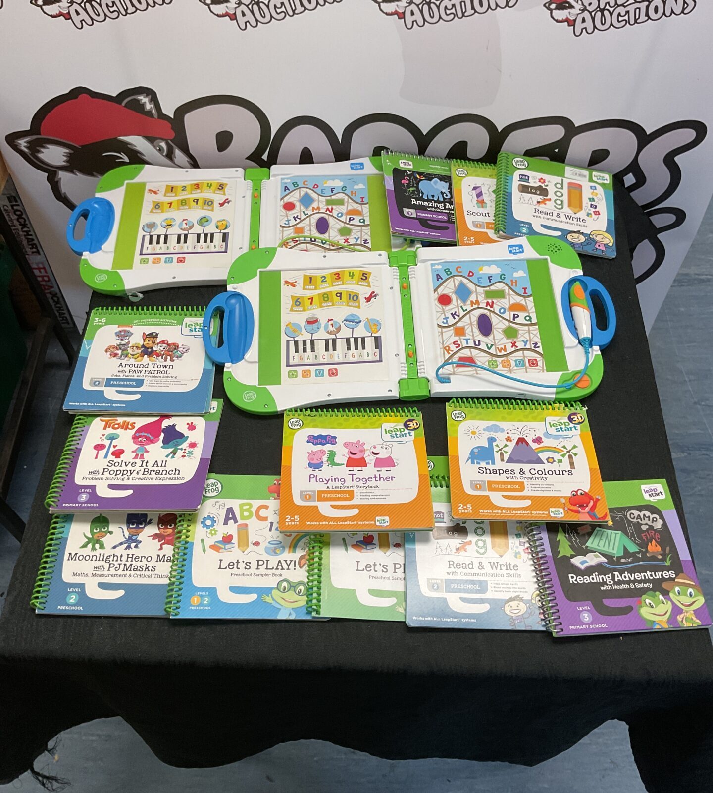 Leap frog interactive learning pads with selection of leap frog books