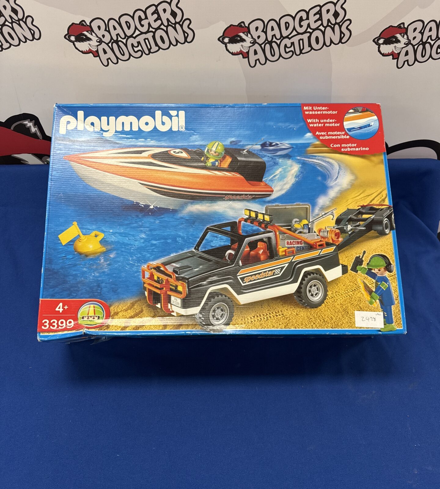 Playmobil speedstar jeep & speedboat set 3399 - appears new & sealed