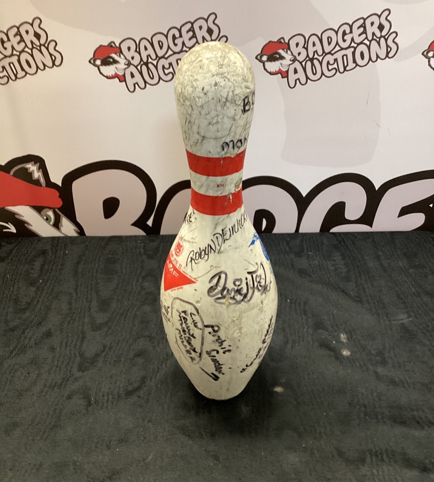 Signed AMF amflite II bowling pin