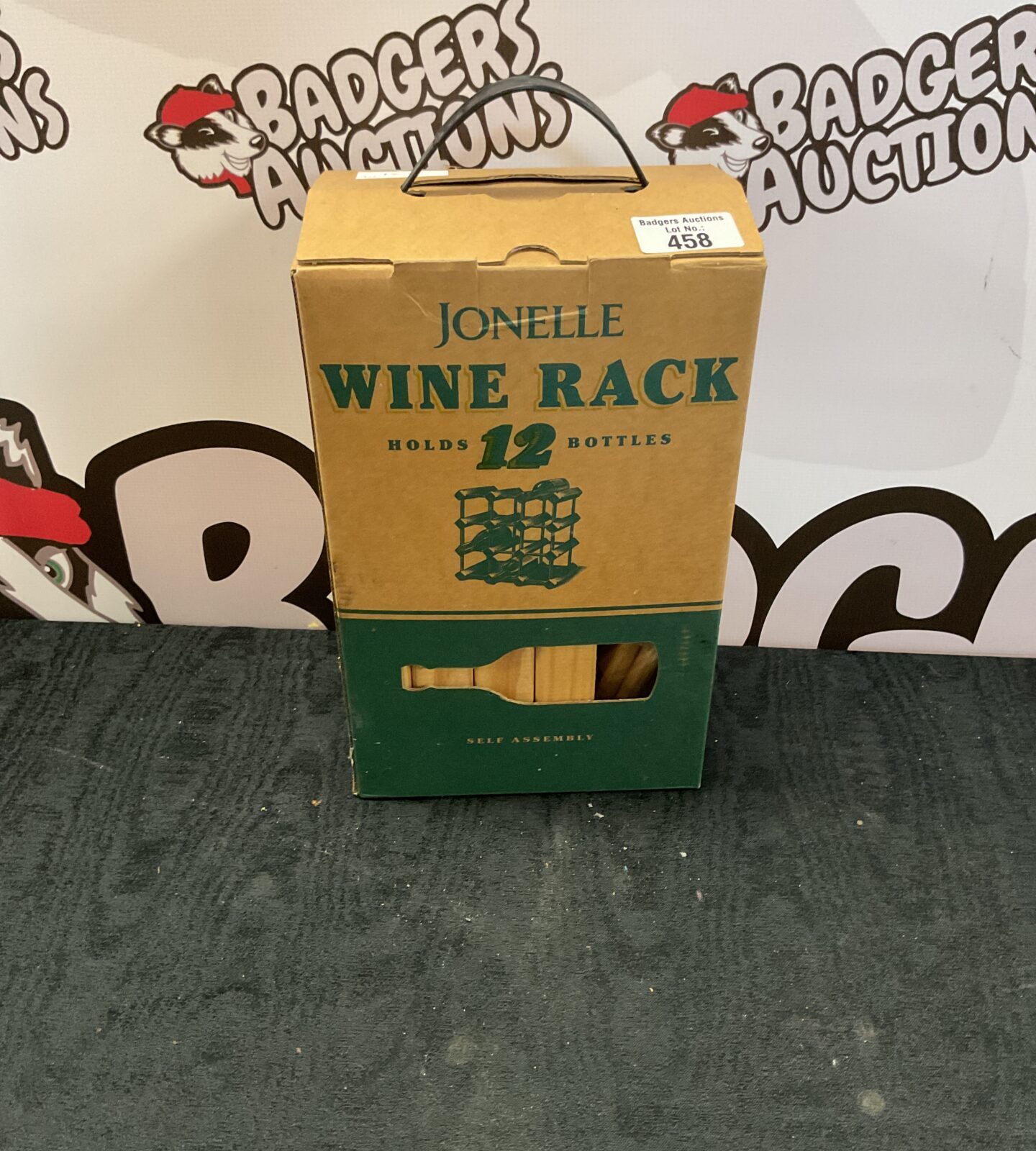 Jonelle wine rack, holds 12 bottles self assembly