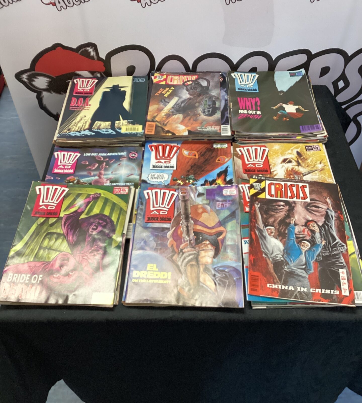 collection of late 80s & 90s 2000 ad judge dredd comics