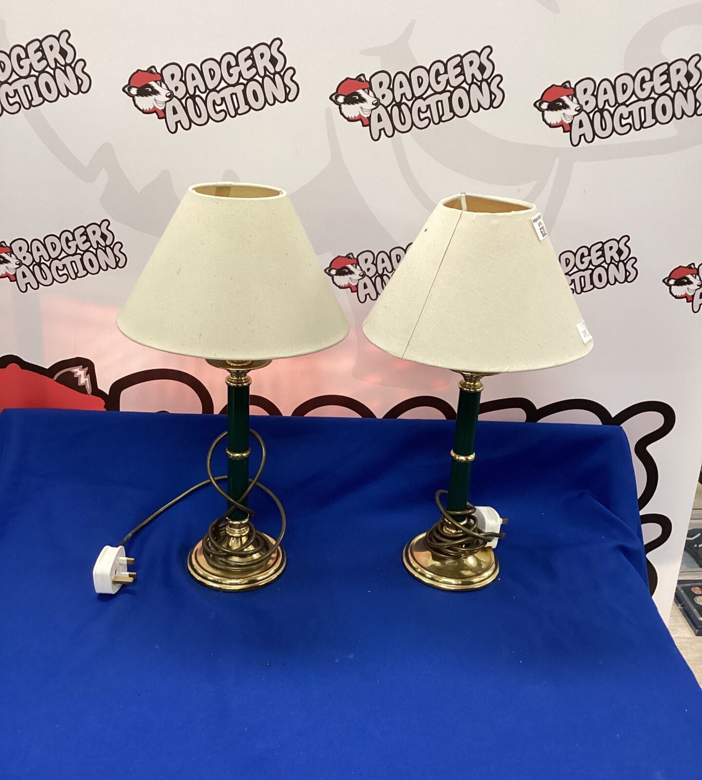 Two brass effect Table Lamps