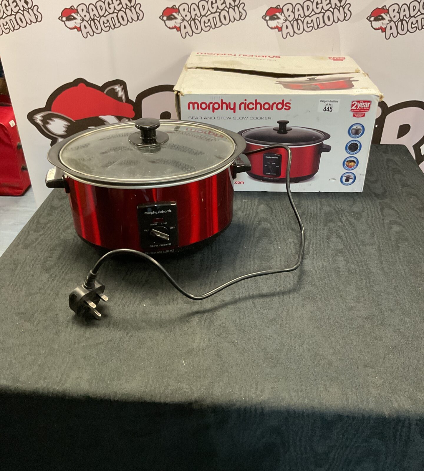 Morphy richards sear and stew slow cooker red tested working