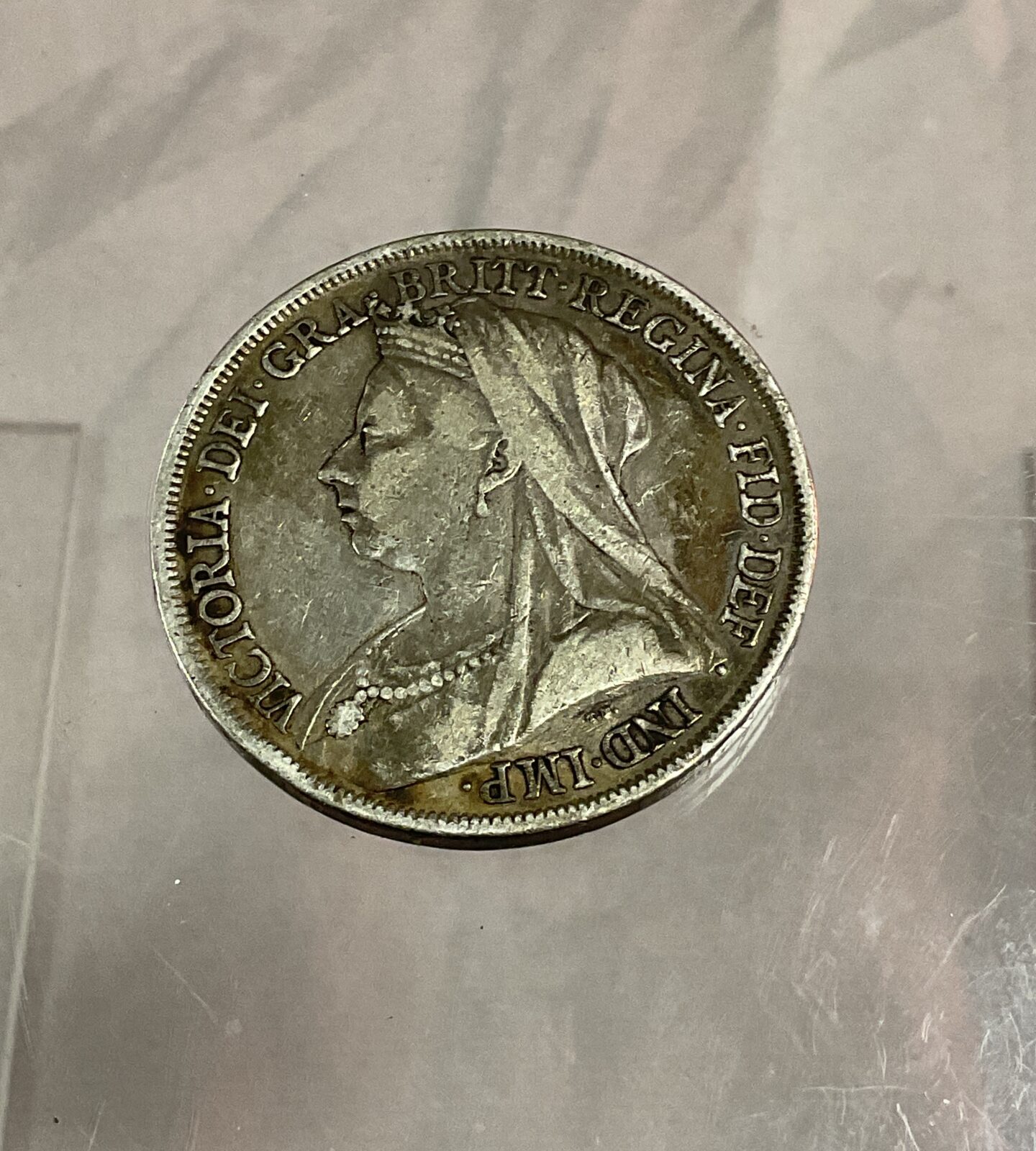 1893 Victoria Old Head Silver Crown