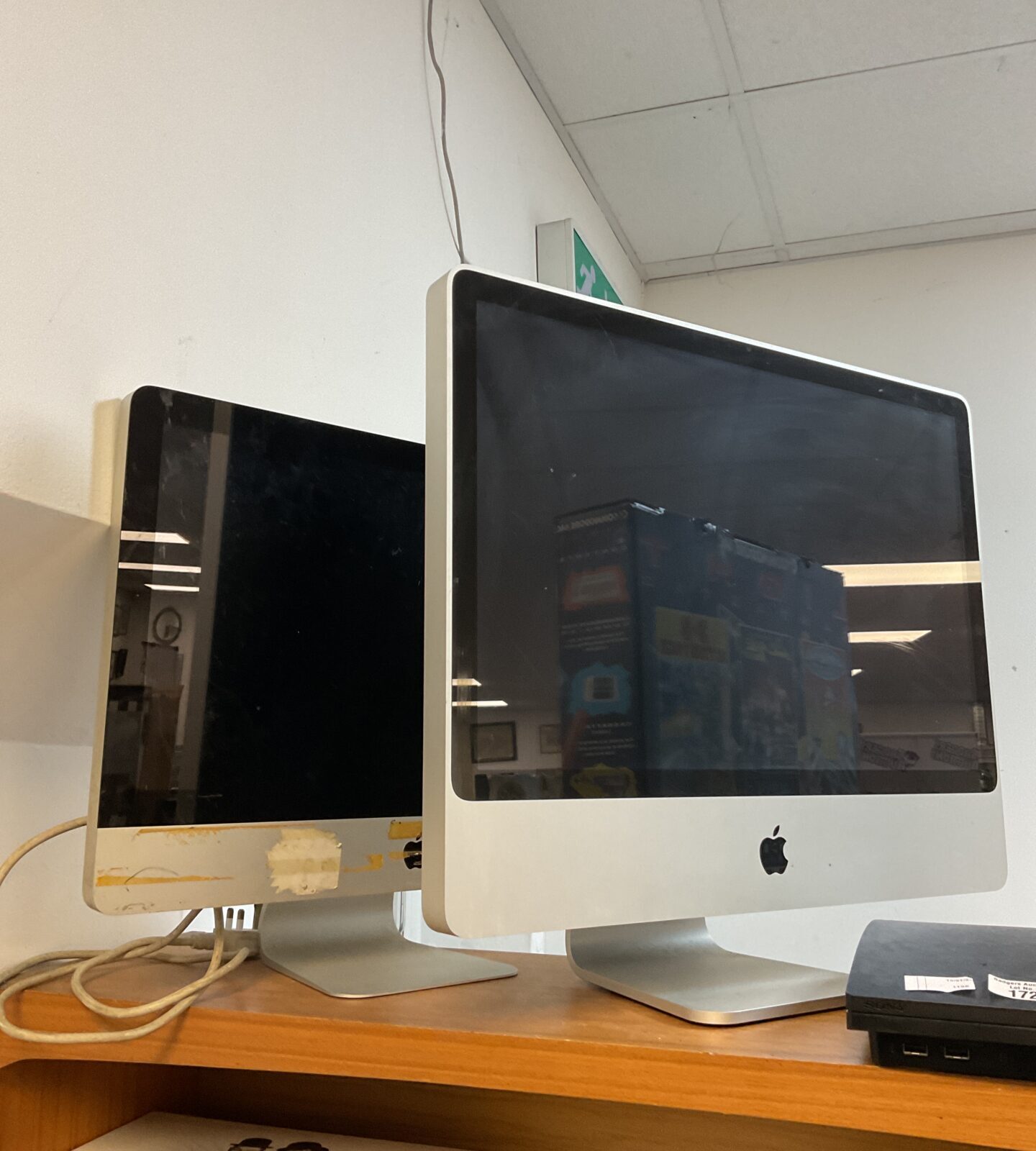 Two apple imac computer