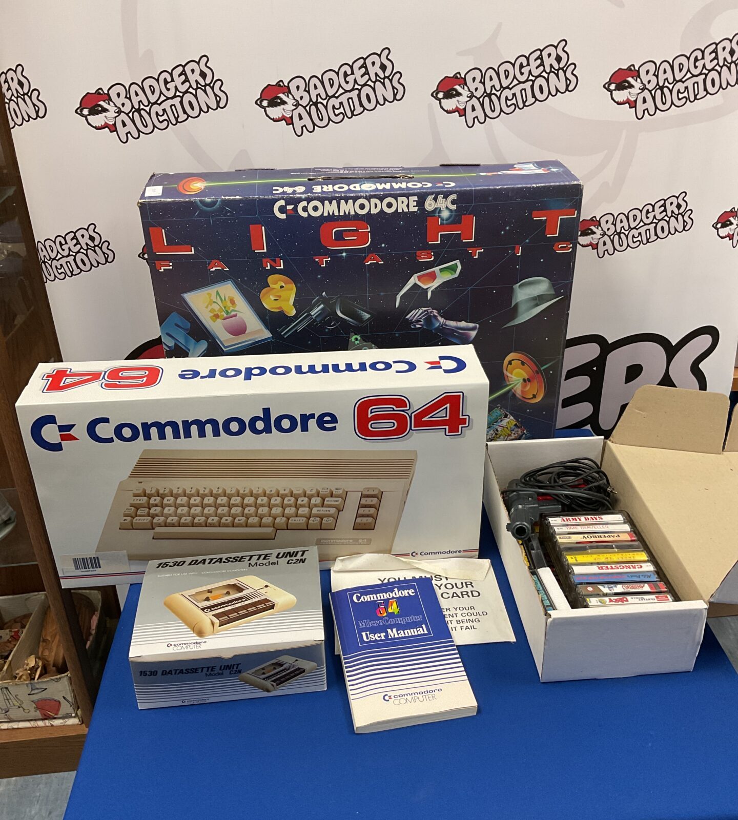 Commodore 64 light fantastic computer boxed with games & accessories