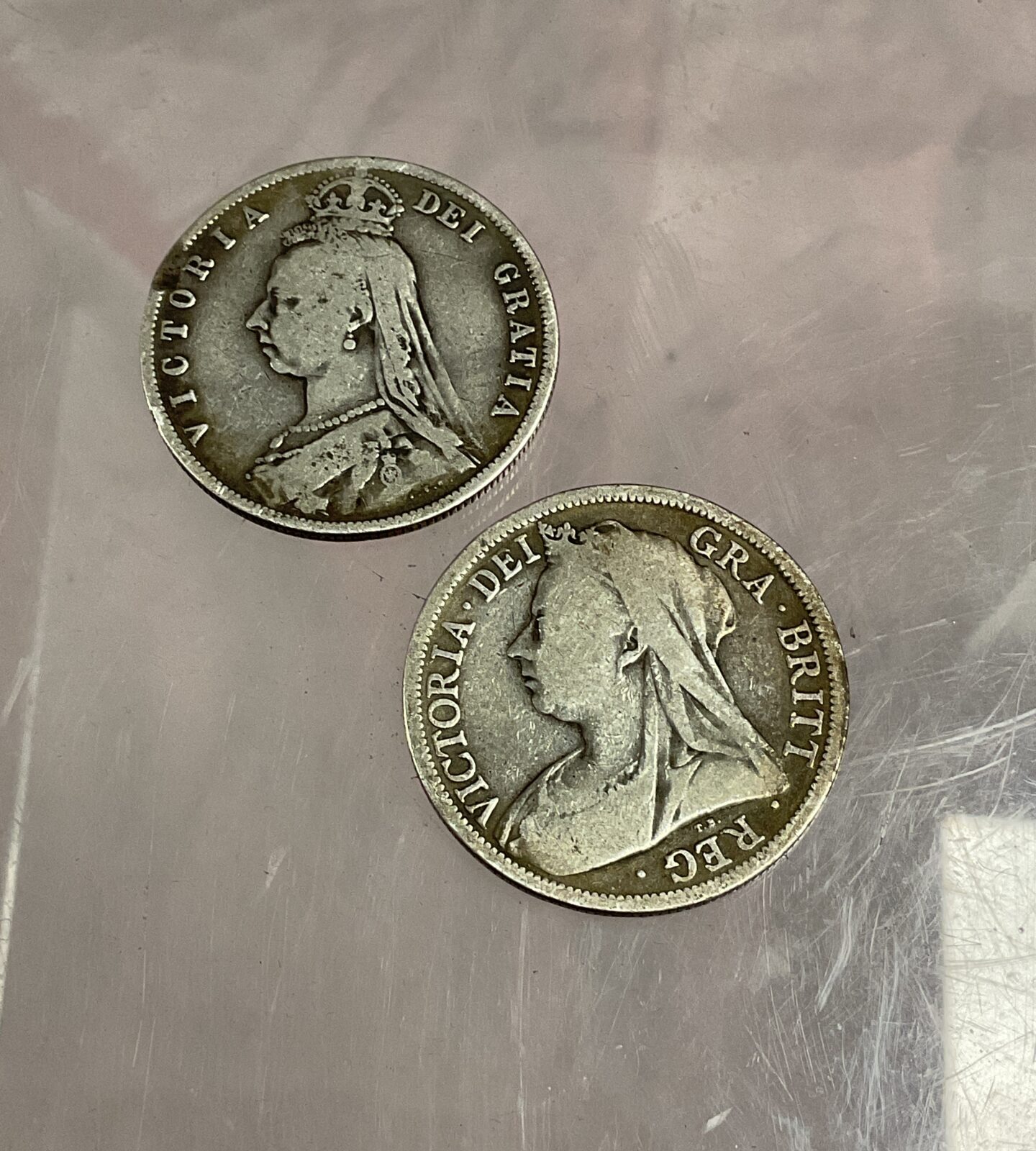 Two Victoria silver half crowns 1888 1899