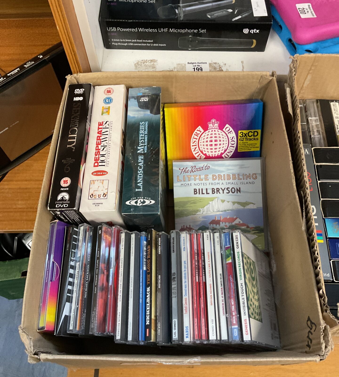 Selection of dvd boxsets & music cds