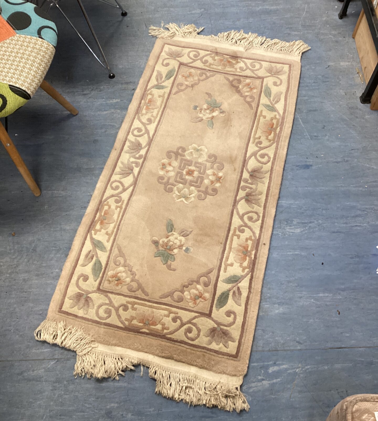 Cream runner rug 4ft x 2ft