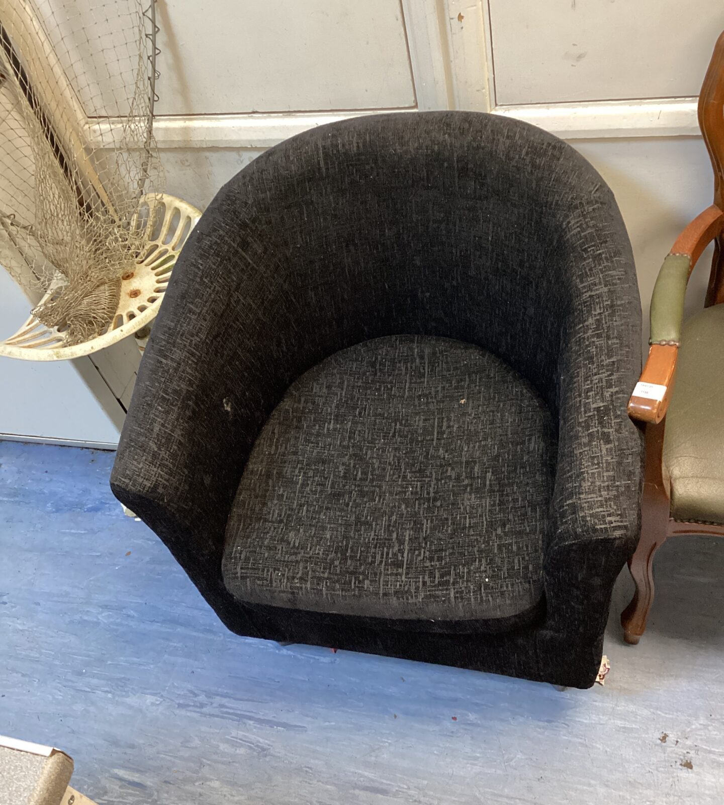 Black Dunelm tub chair