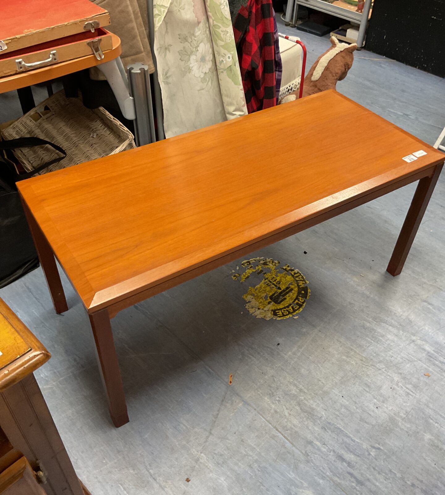 Teak rectangle coffee table 19.5cm x 43cm