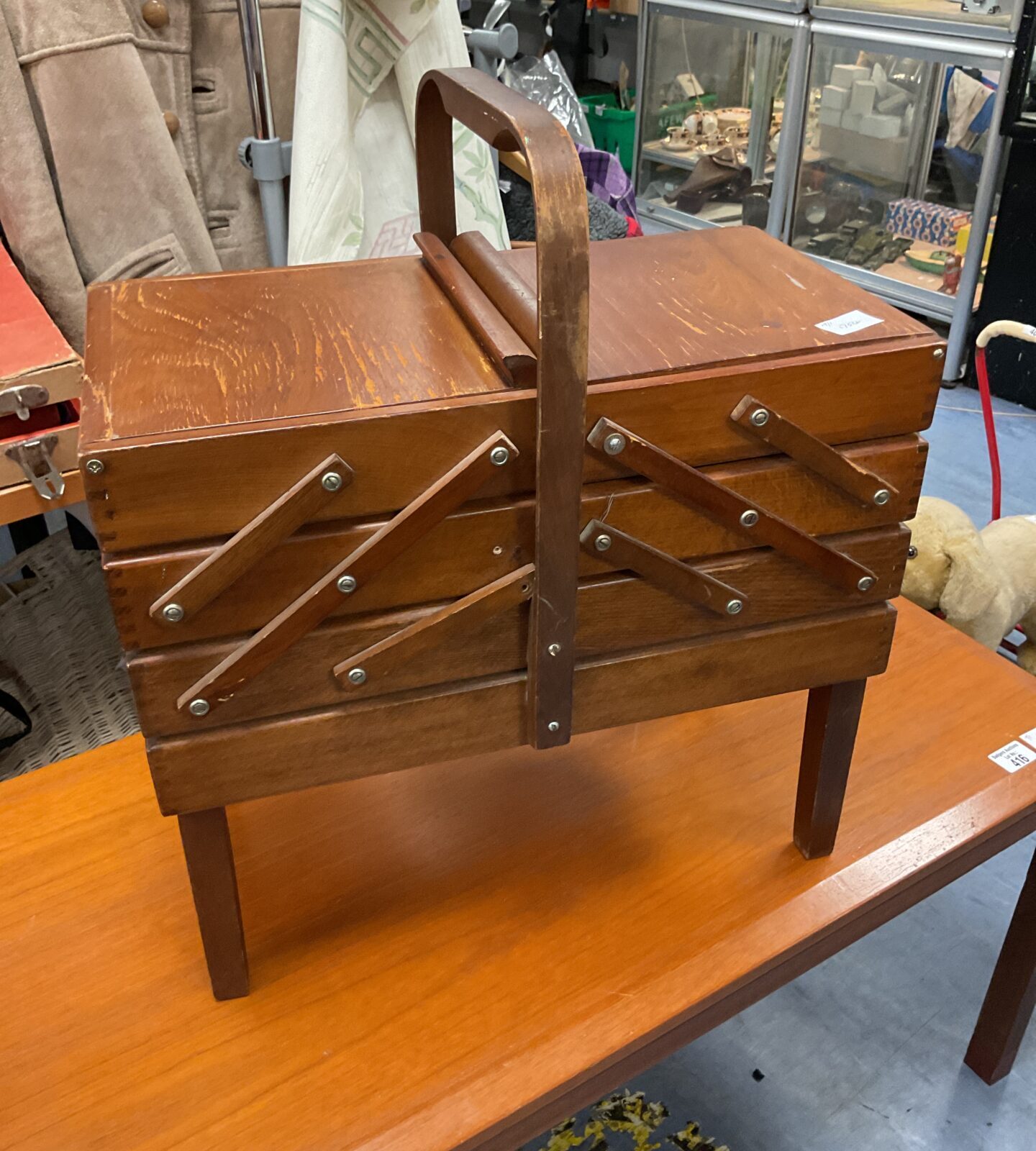 Vintage cantilever sewing box