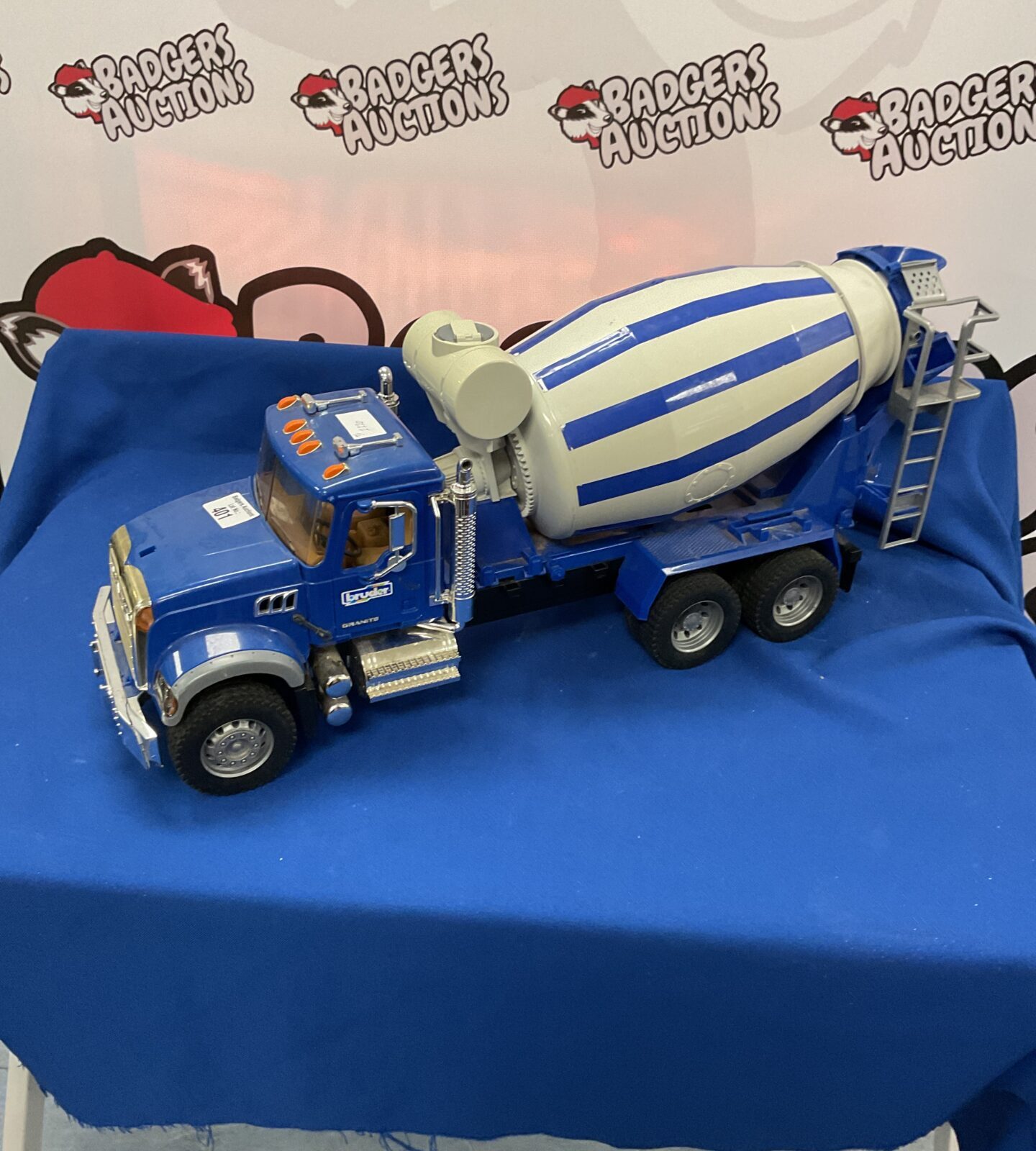 Bruder model of a cement truck