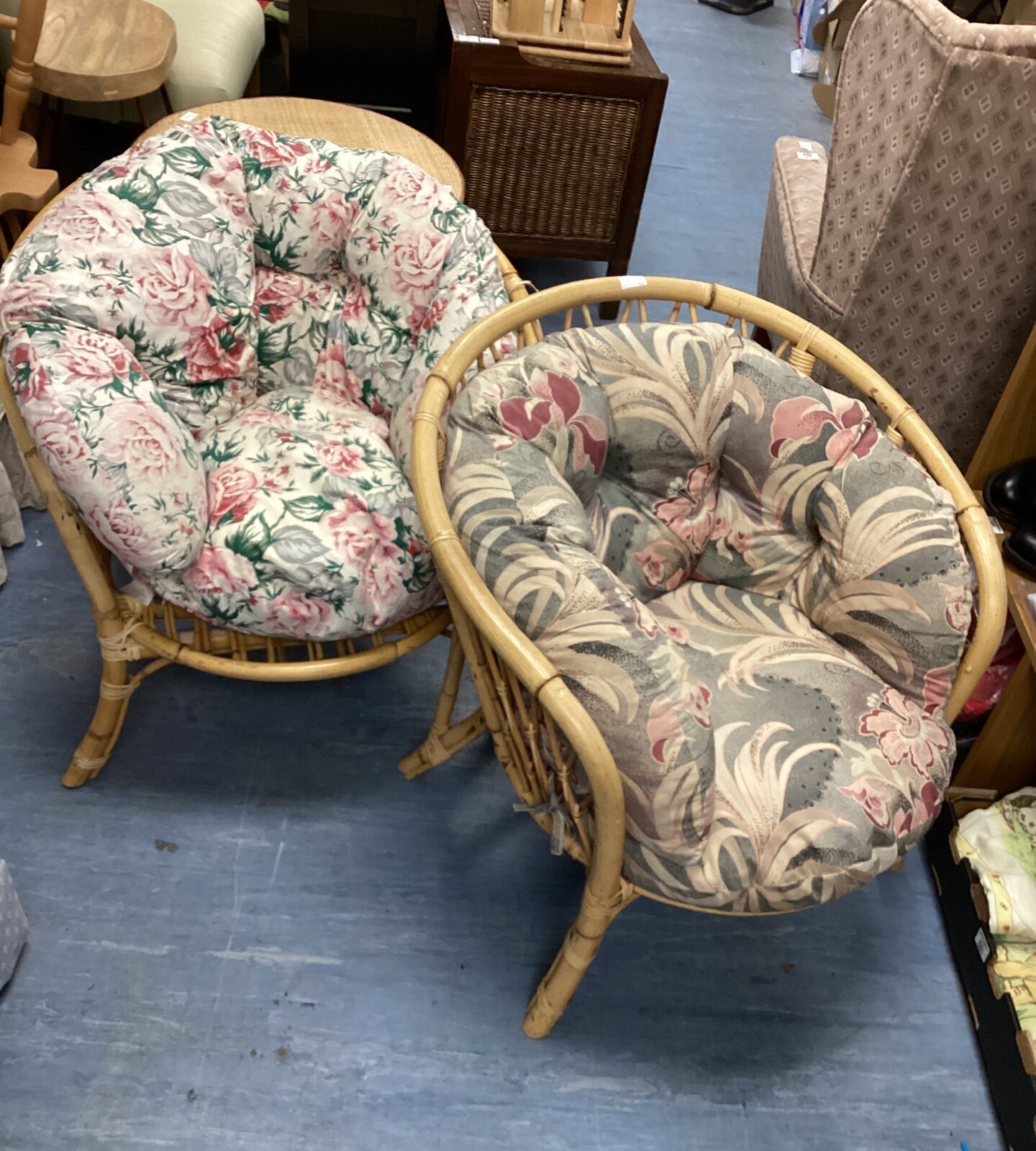 Two bamboo Conservatory chairs