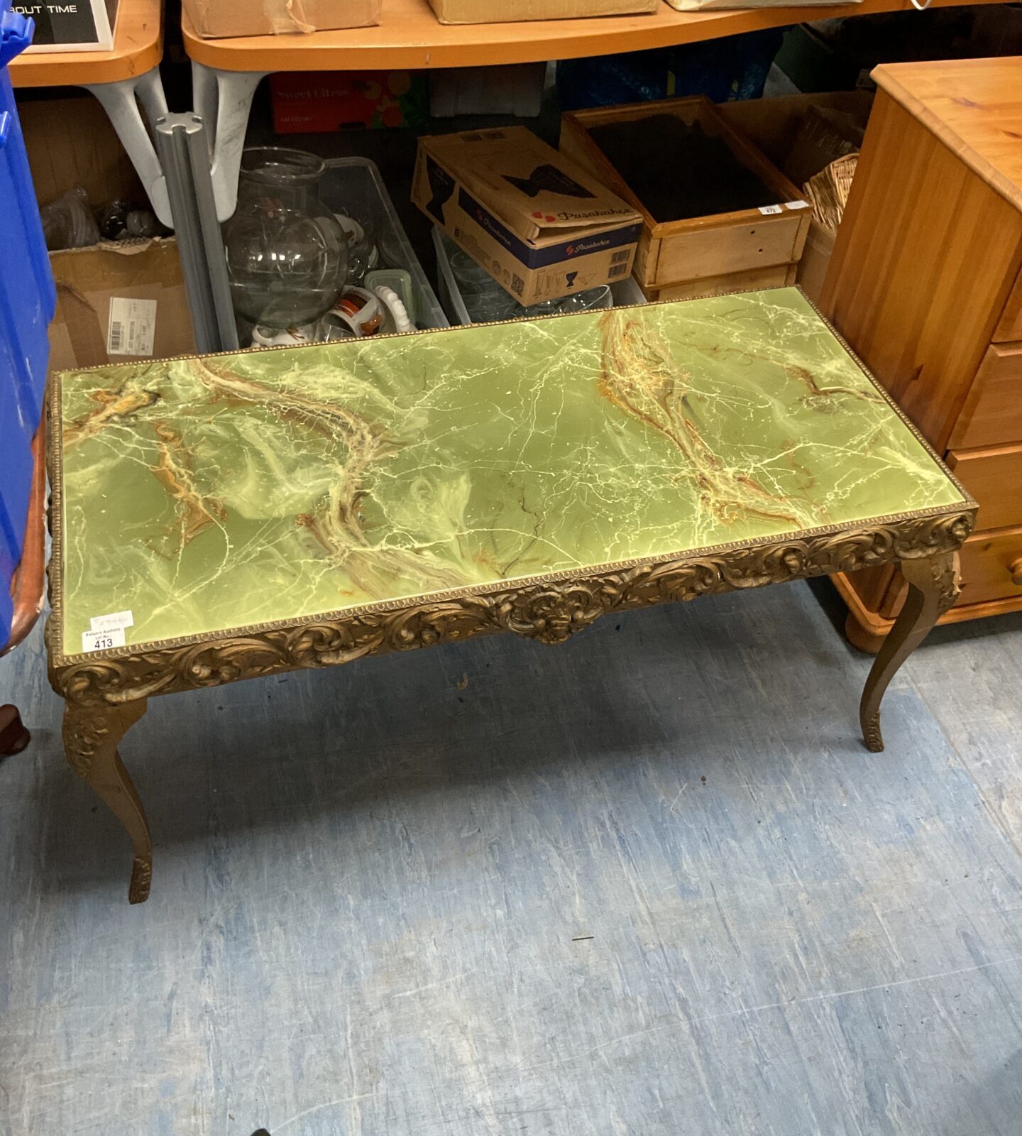 Vintage french style marble topped table