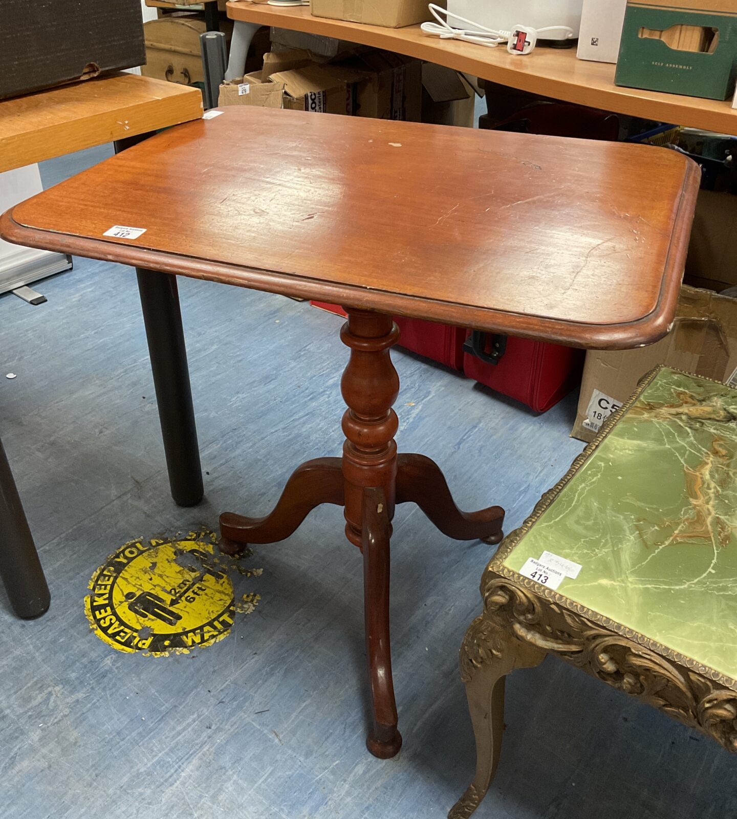 Three Legged Teak Table