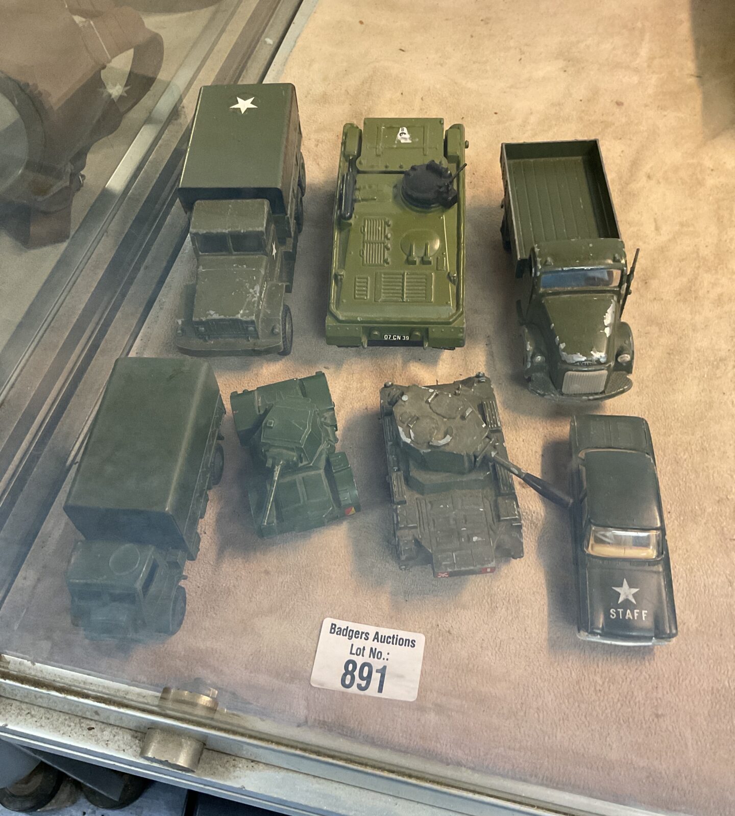 Collection of corgi and dinky military vehicles