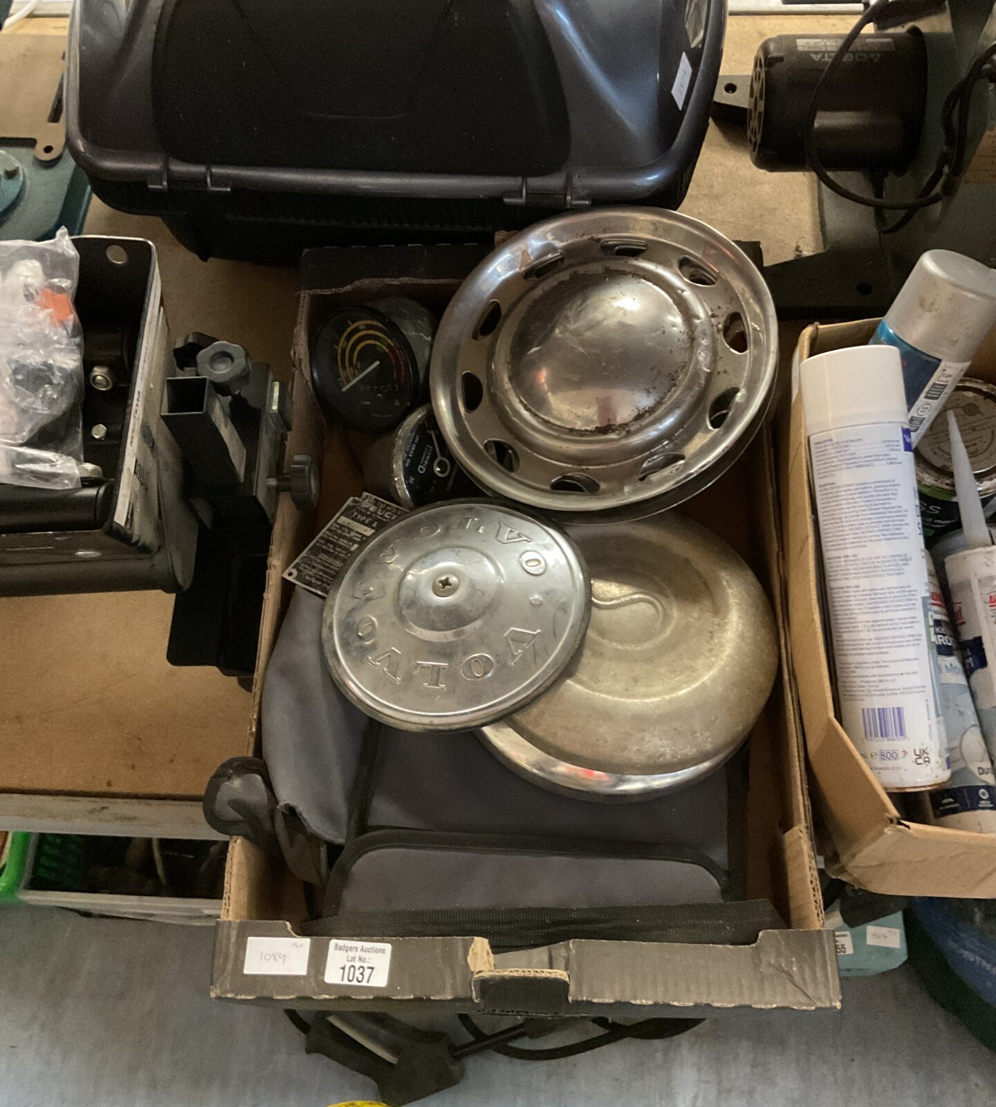 Box of Vintage Motor Items