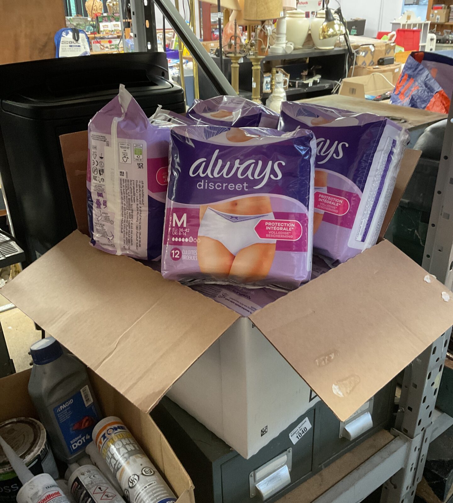 Box of Always Discreet Incontinence Underwear