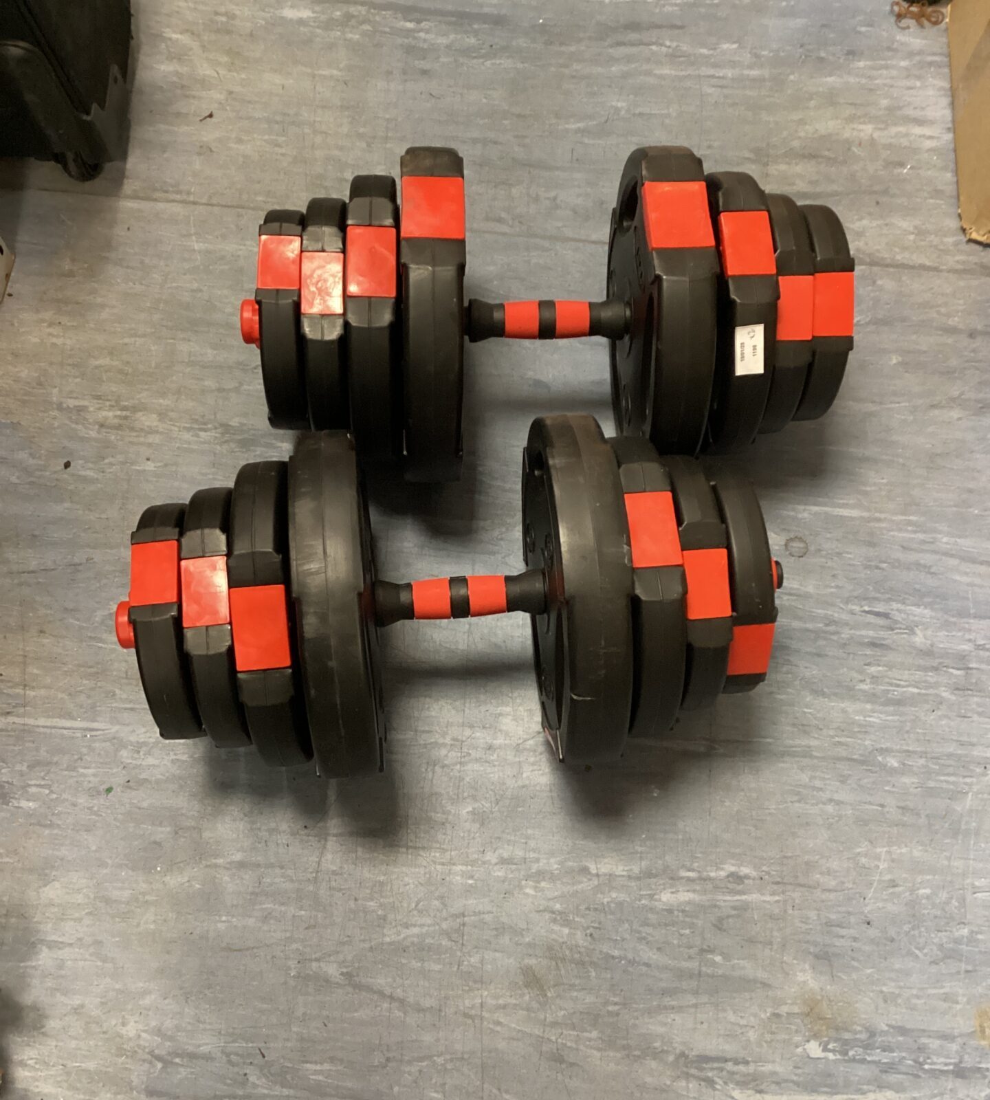 Two dumbbells