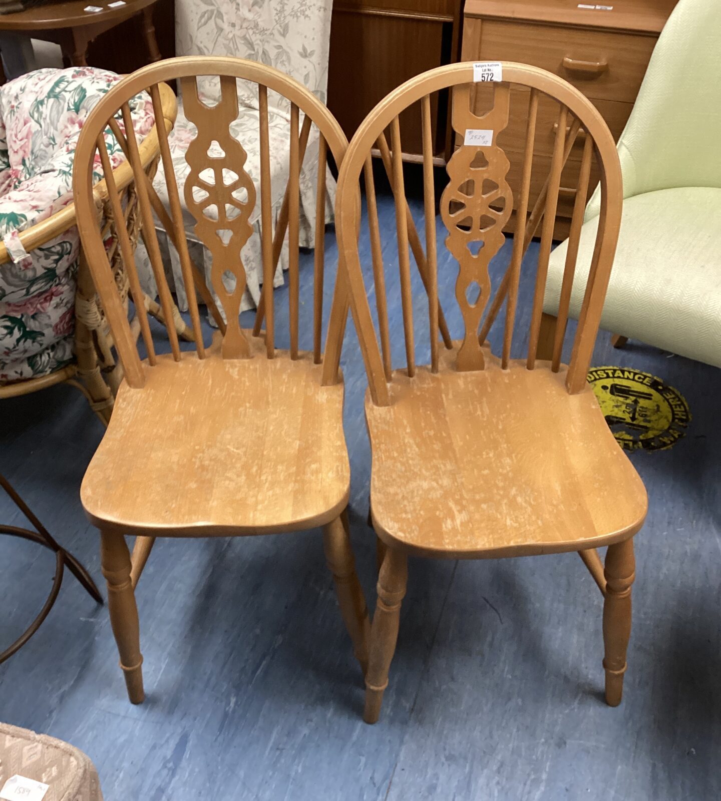 Two wheelback chairs