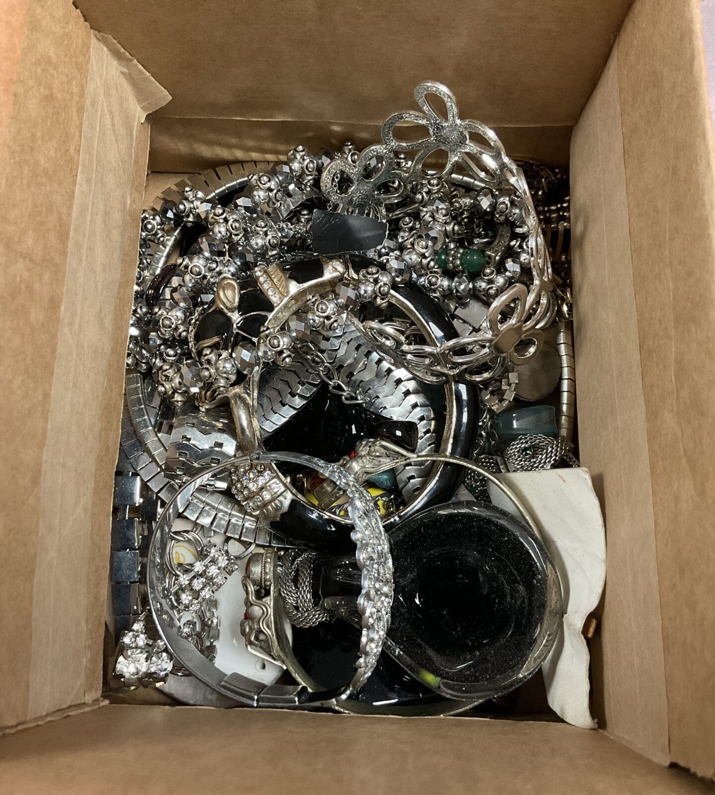 Box of costume jewellery