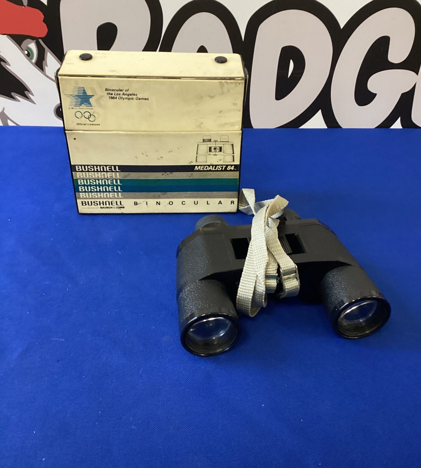 Pair of bushnell binoculars of the los angeles 1984 olympic games