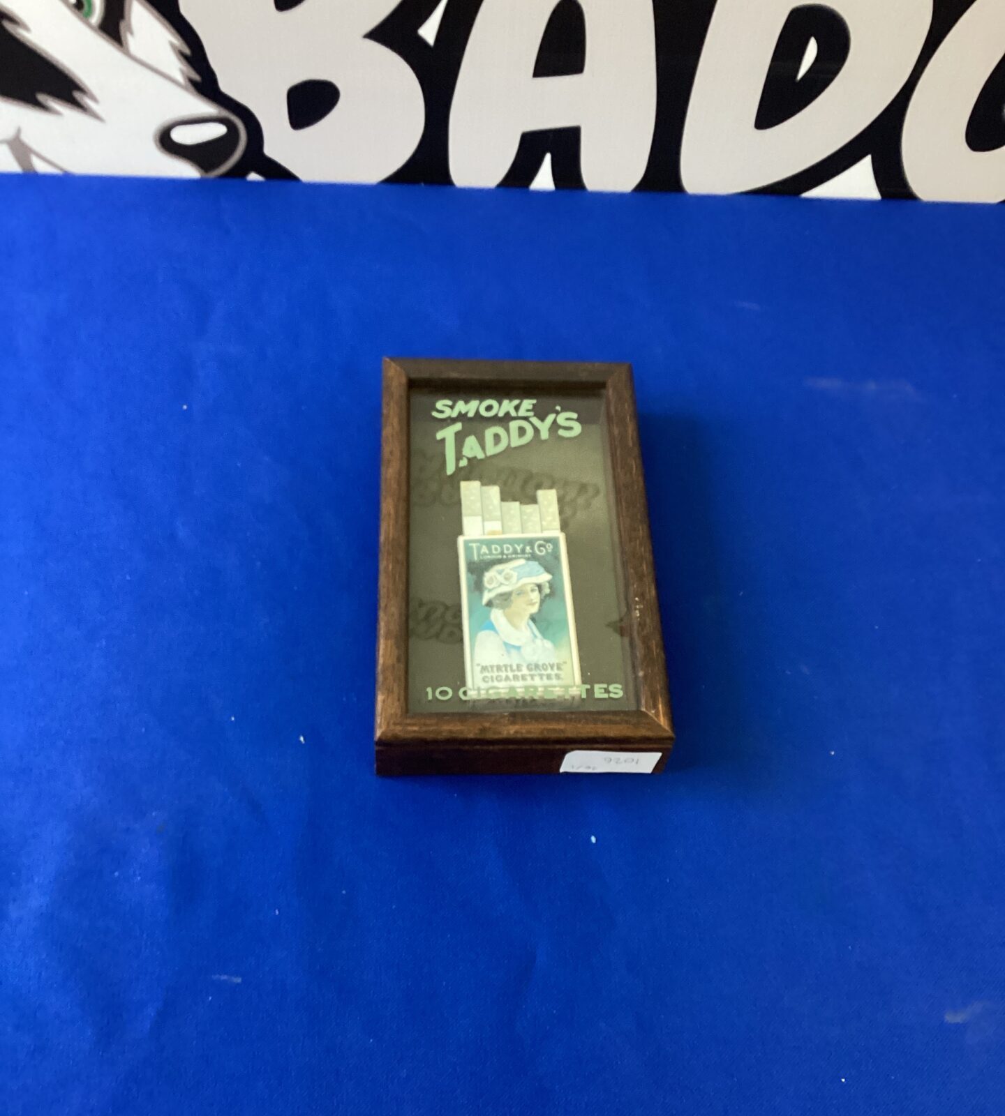 Framed Taddys Cigarette Box