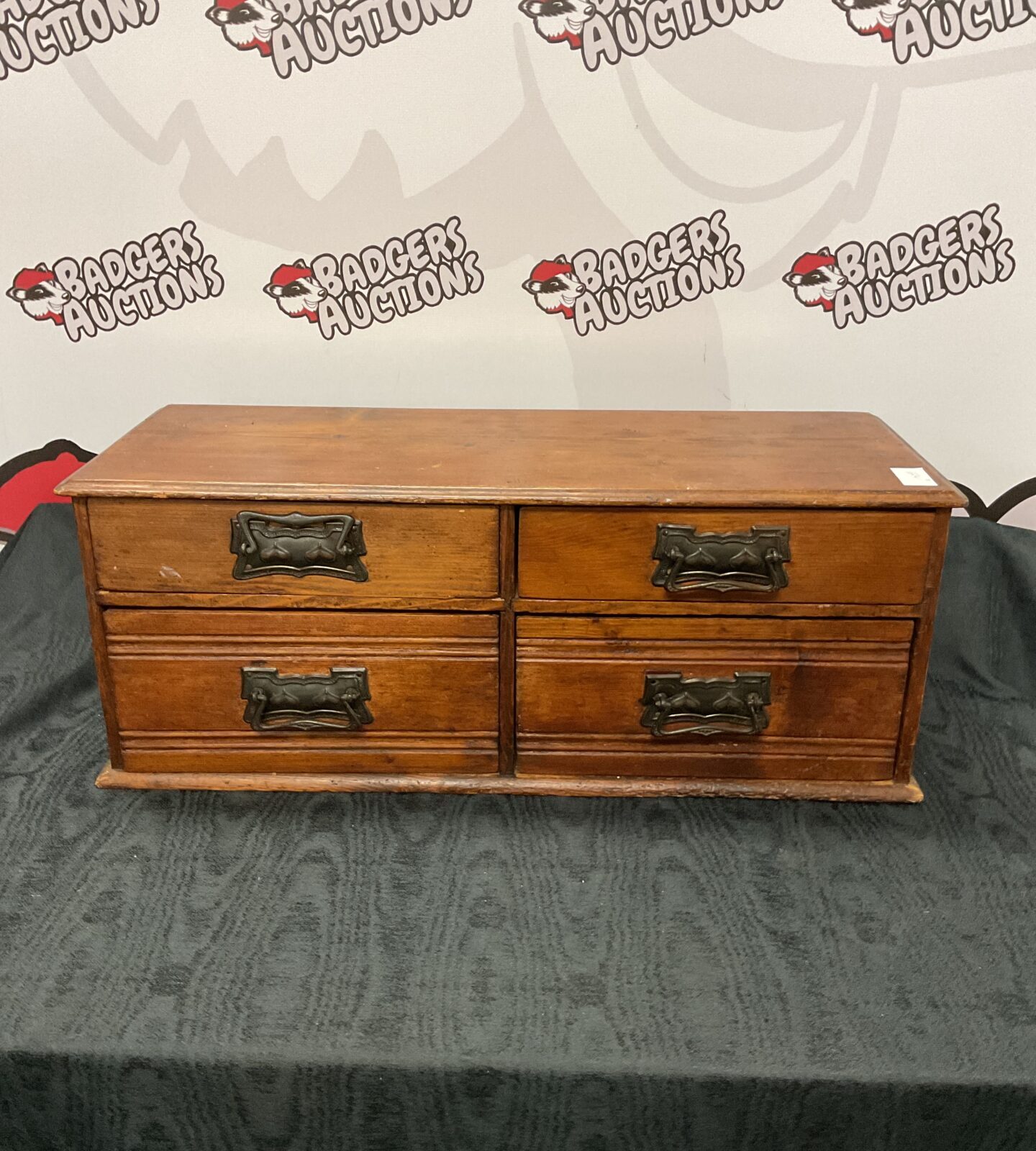 Vintage set of wooden desktop drawers