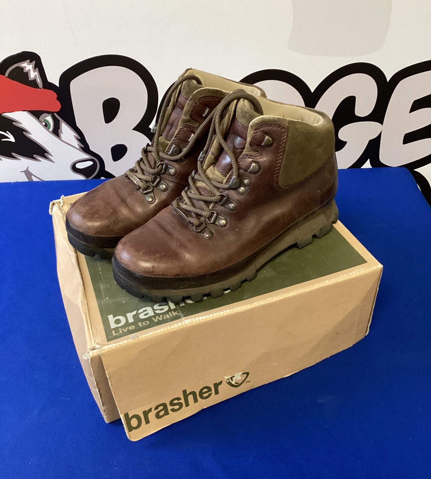 Pair of size 6 brasher hiking boots