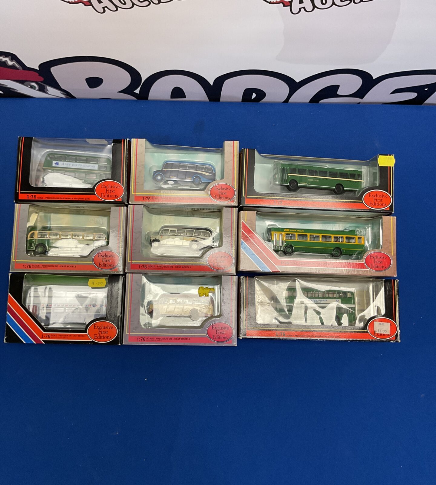 Box of exclusive first edition gibsons diecast models