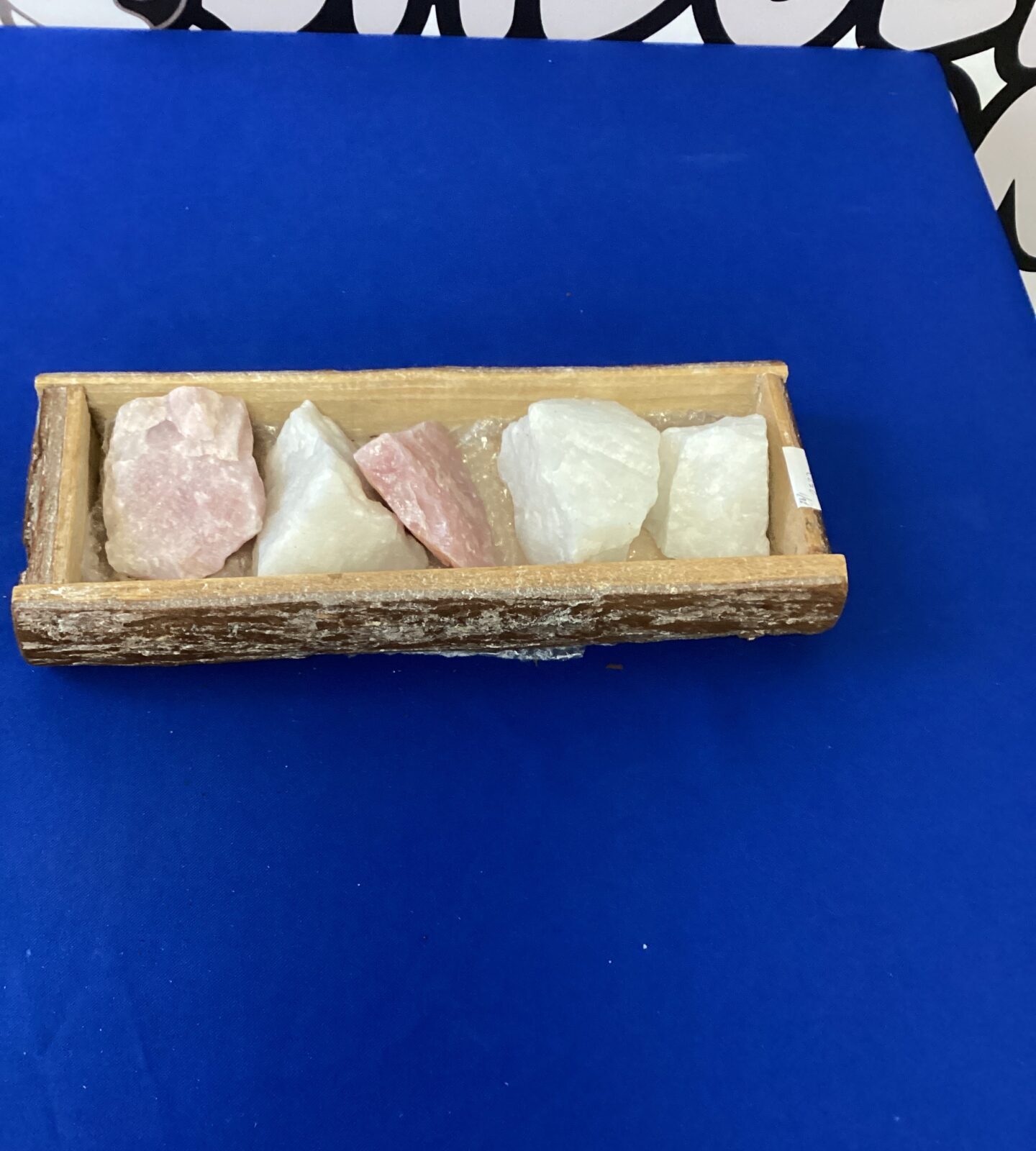 Collection of crystals in box