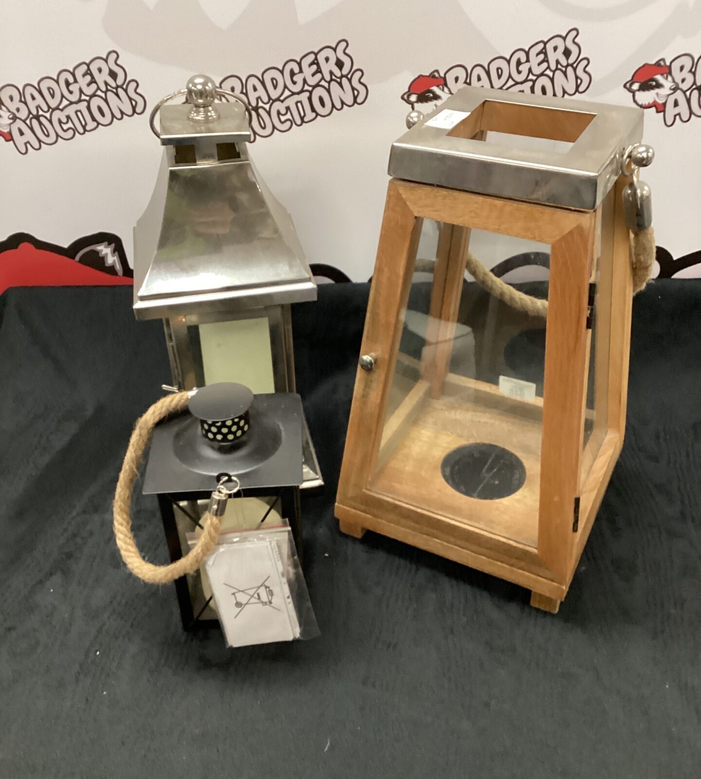 Three candle lanterns