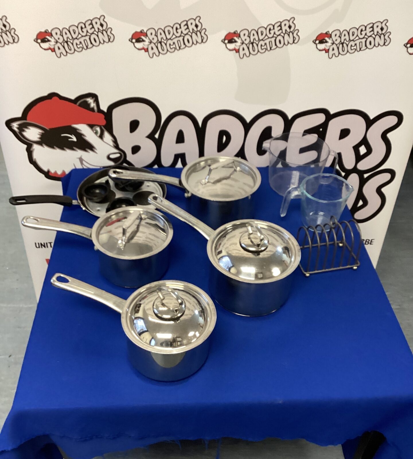 Set of Prestige Stainless Steel Pans and other items