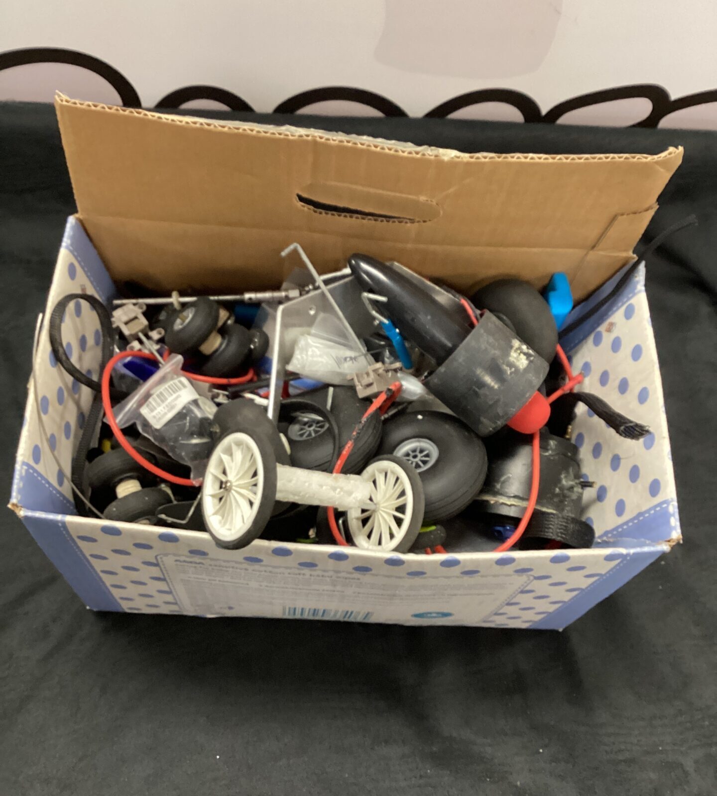 Box of remote control car spares